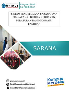 
Sistem pengelolaan prasarana dan sarana berupa kebijakan, peraturan dan pedoman/panduan.
